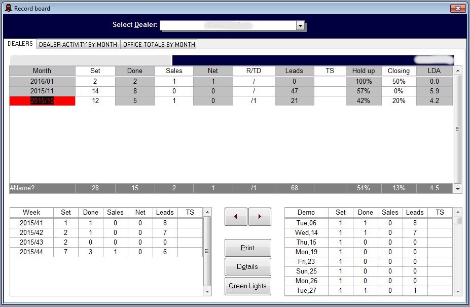 Record Board by dealer